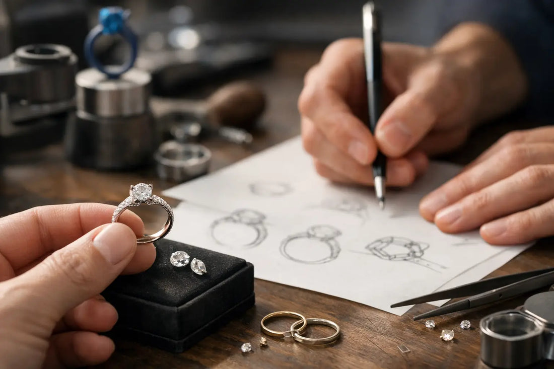 Handgemaakte verlovingsring laten ontwerpen