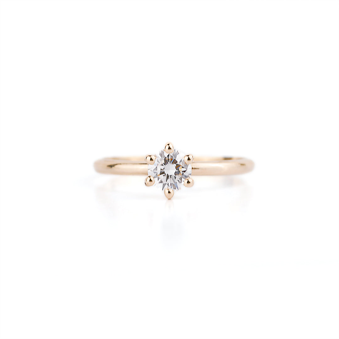 Verlovingsring in geelgoud glanzende afwerking 0,50ct
