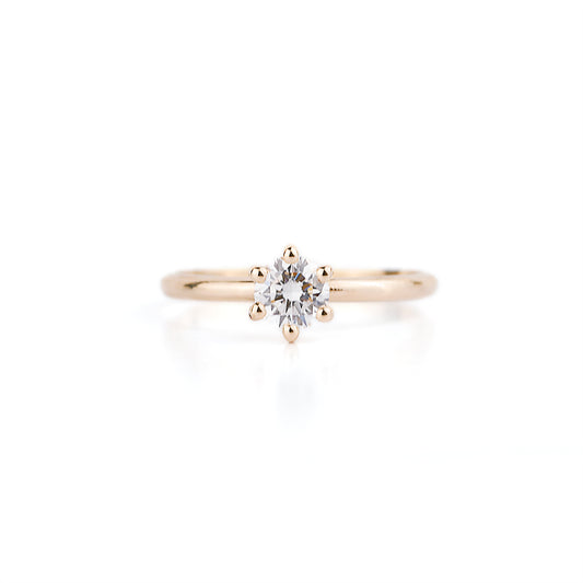 Verlovingsring in geelgoud glanzende afwerking 0,50ct