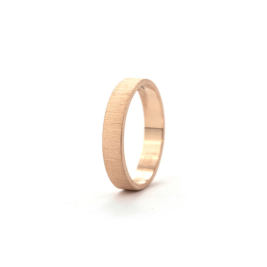 Trouwring in roodgoud, 4mm breed, Horizon
