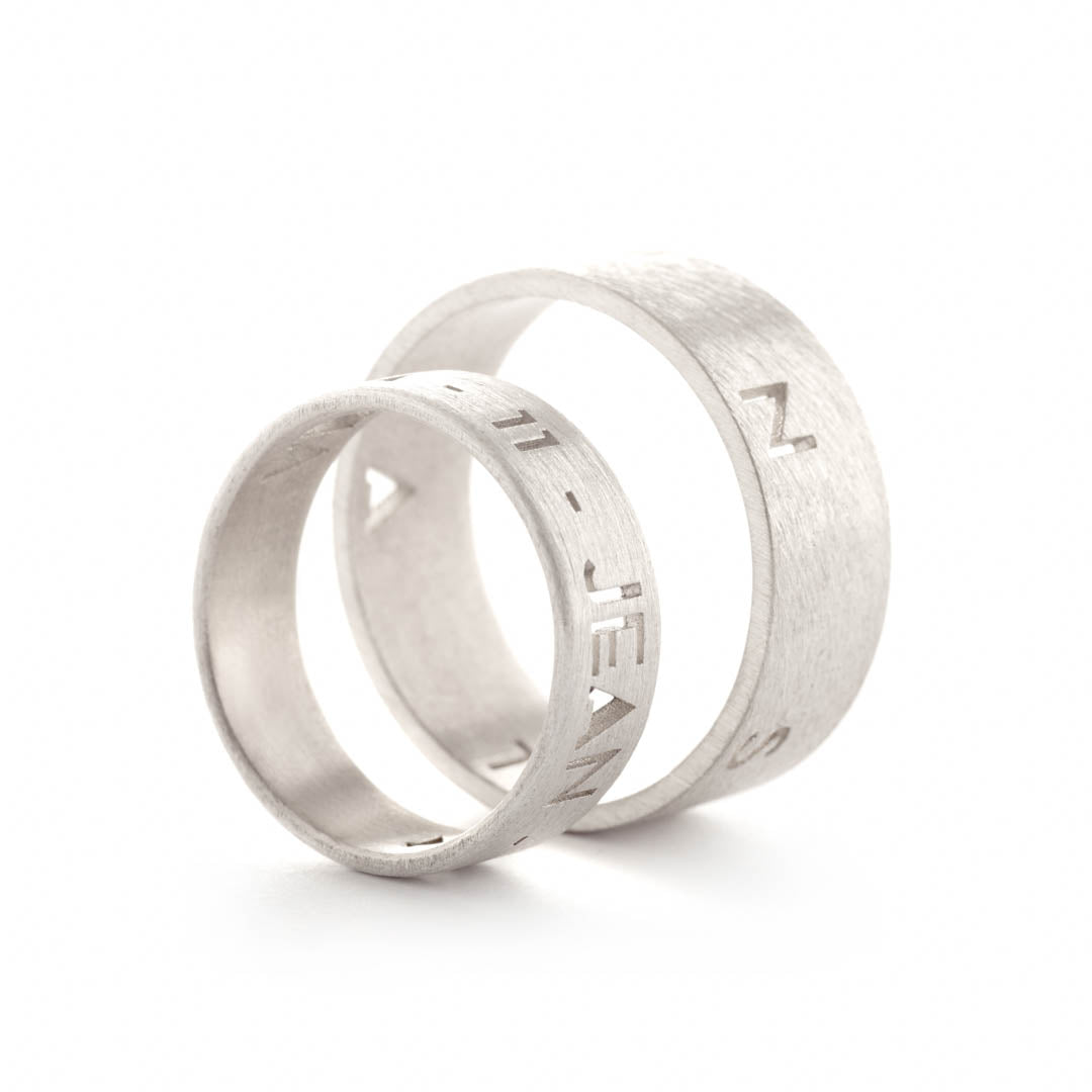 Trouwring 3D collectie – moderne lijnen en diepte-effect